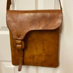 Light Brown Leather Crossbody Purse